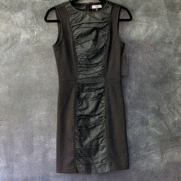 leather dress coat women Supermodel Leather Trench Coat - Black main image 1